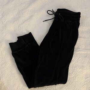 BCG black velvet joggers
